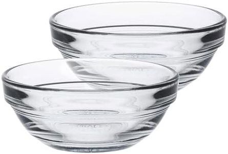 Duralex LYS Round Stacking Mixing Glass Bowl 7.5cm, Set of 4 2021AC04