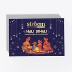 STROOM Diwali Gift Hamper | 2 Asia's First Center Filled 20g Protein Bars, 3 Energy Bars, Dry Fruit & Millet Mix, 2 Festive Diyas & Gift Card – Perfect & Healthy Gift for Celebrating Diwali!