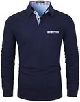 VMSUCIJ Men's Polo Long Sleeve Plai