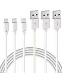 Quntis 3 Pack iPhone Charger Cable, MFi Certified Cable, Lightning Wire Fast Charge for iPhone 11 12 13 14 Pro 13 Mini XS Max XR X 8 7 6s 6 Plus 5 Se iPad Charger, iPhone Cord White