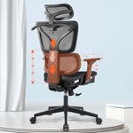 Razzor Ergonomic Mesh Office Chair High Back Desk Chair with Adjustable Lumbar Support and Headrest, 3D Flip-up Arm Computer Gaming Chair, Executive Swivel Task Chair,RZ999ZK-Black