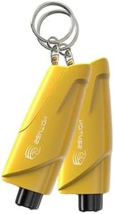 SEMTION Glass Breaker and Seatbelt Cutter with Keychain Car Escape Tool for Land and Underwater, Pack of 2 (Yellow-Yellow)