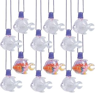 Fun Express Tropical Fish Sand Art Bottle Necklaces, Bulk Set of 12 - Crafts for Kids and Fun Home Activities - VBS 2026 Vacation Bible School Supplies/Decor