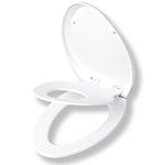 Toilet Seat with Built in Potty Training for Toddlers Kids Potty Seat Step 2 Toilet Seat Cover for Child, Adult Non-Slip Soft Slow Close Oval with Magnetic 2 in 1 Potty seat Elongated White