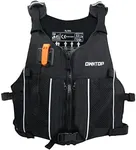 Owntop Swim Vest Youth 50-90 lbs, Lightweight Kayak Kids Swim Jacket Boys Girls, Hydration Pocket for Wakeboard, Boating, Fishing, Water Sports (Black, Junior)