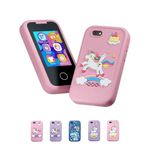 Prancing Unicorn Kids Smartphone Toy Bumper with Mp3 Music Player- Dual Camera for Selfies- in Built Games 2.4" Screen 8Mp Camera Toys for Boys & Girls Multicolor