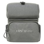 HINFWOOD Binocular Harness Chest Pack - Bino Harness with Rangefinder Pouch and Rain Cover for Hunting Shooting Hiking (Gray)