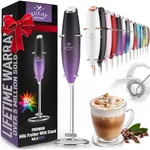 Zulay Kitchen Powerful Milk Frother Wand - Ultra Fast Handheld Drink Mixer - Electric Whisk Foam Maker for Coffee, Lattes, Cappuccino, Frappe, Matcha & Coffee Creamer - Milk Boss Galaxy