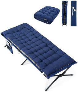 Sportneer Camping Cots for Adults with Cushion, Portable Folding Camping Cot with Mattress for Sleeping Comfortable Camp Cots for Adults Lightweight Folding Bed for Camping Tent Outdoor Travel