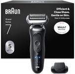 Braun Series 7 Electric Shaver, Up to 60 min, Cordless, Wet & Dry Razor for Men with Precision Trimmer Attachment, 100 Percent Waterproof, 72-N1200SI, Black