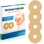 Silikan Areola Gel Circles – 4 Medical Silicone Breast Scar Treatment Sheets Skin Hugging Areola Scar Areopexy Mastopexy Breast Surgery Lift Augmentation Reduction 3.0 x 0.04-Inches