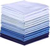 Pangda 15 Pack Cotton Handkerchiefs Large Pocket Squares Hankies for men (Multicolor-1)