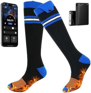 Minthouz Heated Socks for Men Women, 6000mAh Battery Rechargeable Heating Electric Socks, APP Control, Gifts for Outdoor Work Hunting, Fishing, Skiing, Hiking, Camping, Cycling