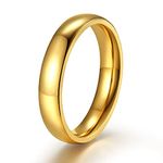 Gold Wedding Band Size 10 Anniversary Rings for Women