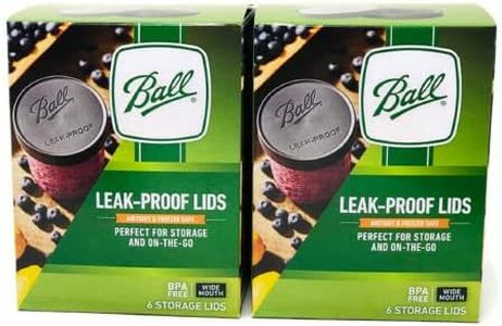 Ball Leak-Proof Plastic Lids for Glass Mason Jars, Used for Canning, Pickling, Juice, Jam, Jelly (Wide, 6 Count (Pack of 2))
