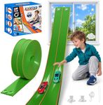 TAEMVV Flexible Race Track for Kids, 15 Ft Dual Car Track Set, Lime