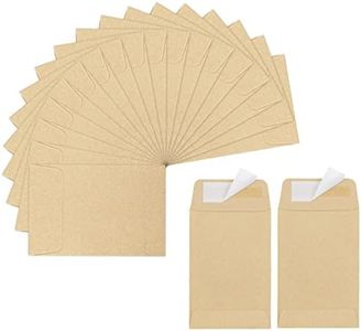 180 Pack Coin Envelopes 2.35"×3.5", Brown Kraft Small Envelopes, Full-Flap Seal Seed Packets Envelopes, Seed Envelopes, Mini Envelopes for Office, Home, School