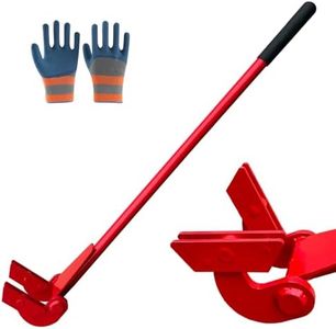 Moosefield 44" Pallet Buster Fully-Welded Steel Handle Pallet Pry Tool Heavy Duty Deck Board Removal Tool, Pallet Pry Bar Deck Floor Wrecking Demolition Efficient and Labor Saving Wood Board Recycle