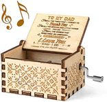 Zesta Above 2 Months Wooden Hand Cranked Collectable Engraved Music Box (Daughter To Dad)