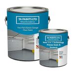 T A Paints Ltd Two Pack Epoxy Resin Garage Floor Paint 3 In 1 Primer Sealer Protect Heavy Duty 2k Industrial Factory Floor Coating for Concrete Stone Brick (BS 00A 05 Grey 2.5L)