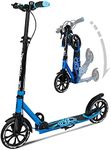 Crazy Skates Foldable Kick Scooter - Kick Scooters for Adults, Teens and Kids with Carrying Strap - Fast Folding, Adjustable Handlebars and Lightweight - Tokyo Scooter (TYO) - Cyan