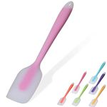 Silicone Spatula, Spatulas for Cooking 450°F Heat Resistant Seamless Rubber Spatulas Non-Stick Silicone Kitchen Utensils for Cooking, Baking and Mixing, Dishwasher Safe (Pink)