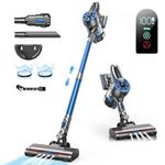 Cordless Vacuum Cleaner, 36KPA 450W Wireless Vacuum Cleaner with Touch Screen, Stick Vacuum Cleaner Max 55mins Runtime 1.5L Cup,6 in 1 Rechargeable Cordless Vacuums for Home/Pet Hair/Carpet/Hard Floor