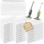 FFsign VACMOP Mop Pad Refills Compatible with Shark Vacmop VMP30 VM252 VM250 VM200 Vacuum, Disposable Replacement Mop Pads, White, 30 Count