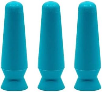 DMV Scleral Cup Large Contact Lens Handler - Inserts Scleral Contact Lenses and Prosthetic Eyes (Ventless) - Pack of 3 "Light Blue"