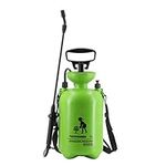 Lawn and Garden Portable Sprayer 1.3 Gallon (5L) - Pump Pressure Sprayer Includes Shoulder Strap- Green