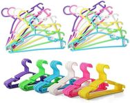 Kids Hangers 60Pcs, Plastic Hangers Non Slip, Children's Hangers for Baby, Toddler, and Child Clothes, 6 Colours