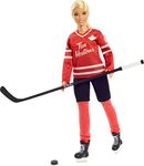 Tim Hortons Barbie Doll (12-inch Curvy Blonde) Collectible Barbie Doll Wearing Hockey Uniform, with Doll Stand and Certificate of Authenticity, for 6 Year Olds and Up