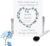 25 PERSONALISED Funeral Seed Packet