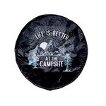 Camco 53291 "Life is Better at the Campsite" Spare Tire Cover - Size F (Up to 29" Tire), Sunrise