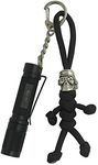 TiKOKEY EDC Handcrafted Woven Lanyards Dwarf with Small AAA Keychain Flashlight 2 in 1 for EDC Everyday Carry Use Keychain Outdoor Survival Emergency Gear Zipper Pulls (keyLight+Dwarf Lanyard,2in1)