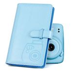 CAIUL 96 Pockets Wallet Photo Album Compatible with Fujifilm Instax Mini 12 11 9 8 8+ 70 7s 90 25 26 Films, Light Blue