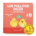 Binibi Los Pollitos Dicen Spanish Musical Book for Babies & Toddlers 1-3 | Spanish Nursery Rhymes | Bilingual Children's Book | Libro en español para bebés