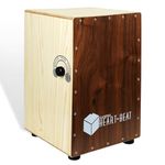 Kadence CL50 Heartbeat Cajon | 40 Adjustable Snare Strands | Maple Body & Walnut Head | Anti-skid Rubber Feet | Includes Learning Course | Brown