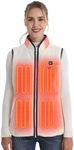 Venustas Women's Recycled Sherpa Heated Vest with Battery, High-Pile Fleece Sherpa Vest For Winter Outdoor