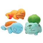 Pokemon PKW3726 Sleeping Plush-5-Inch-Bulbasaur, Charmander, Squirtle