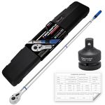 UYECOVE 1-Inch Drive Click Torque Wrench, Dual-Direction Click Professional Torque Wrench 200-1000FT.LB/271-1356.7N.M, Dual Range Scales Graduated in FT.LB and N.M