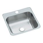 Sterling B153-1 Secondary 15-Inch by 15-Inch Top-Mount Single Bowl Bar Sink, Stainless Steel