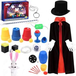 Skirfy Magic Tricks-Magic Kit for Kids Age 6-8,Magic Set with Magician Costume,Magic Wand, for Kids Boys Girls Ages 6 7 8 9 10 11 12