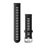 Garmin Quick Release Strap 20mm Silicone Black Fits Venu Series (except S models), Forerunner 55/245/645, Approach S12/S40/S42, vivoactive 3/4, vivomove 3/HR/Luxe/Style, D2 A. ir/Air X. 10