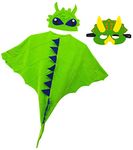 Boy Girls Halloween Cloak Set Kids Dinosaur Cape Mask Dress Up Costume for Cosplay Child Dragon Wings for Party Role Play