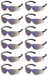 Pyramex Ztek Safety Glasses Blue Mirror Lens S2575S (12 Pair Pack)