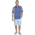 Margaritaville Men's Island Reserve It's 5 O'clock Somewhere Party Shirt, Vintge Indgo, S