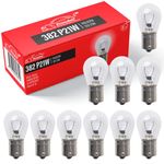 Xtremeauto 382 P21w Car Bulbs 10 Pack - Car Light Bulbs, Replace Indicator Bulb, Brake Light Bulbs, Stop And Tail Light Bulbs, Clear Light 12V BA15S 382 P21W Rear Break Light Bulbs, Replace Car Lights