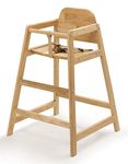 Safetots Simply Stackable Wooden High Chair, Natural, Highchair for Baby and Toddler, Stylish and Practical, Baby Highchair for Your Home or Space Saving High Chair for Restaurant