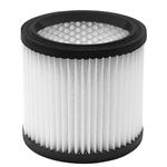 GRIZZLY TOOLS Parkside Original Lamellar Filter for Ash Vacuum Cleaner PASK 18/6, 18/7 C (Replacement Filter/Pleated Filter with Inner Grille to Prevent Motor Pollution, Washable)